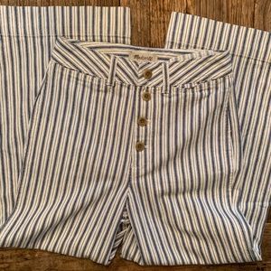 Madewell Stripped High Waisted Flared Cropped 26